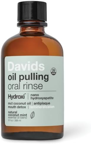 Davids Nano Hydroxyapatite Oil Pulling Oral Rinse Mouthwash, 100% MCT Coconut Oil, Promotes Teeth... | Amazon (US)