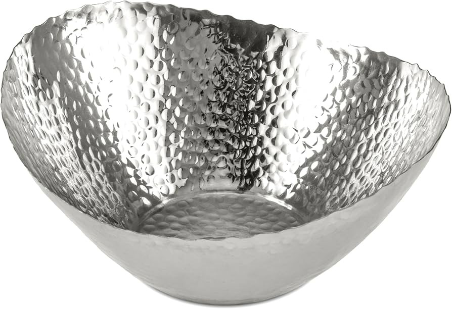 Monarch Abode 33304 Hand Hammered Metal Decorative Bowl, Modern Centerpiece Fruit Bowl for Kitche... | Amazon (US)