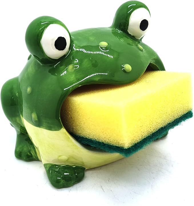 Cute Ceramic Frog Sponge Holder for Kitchen Sink 4.7” Cute Kitchen Decor Home Decor Frog Decor ... | Amazon (US)