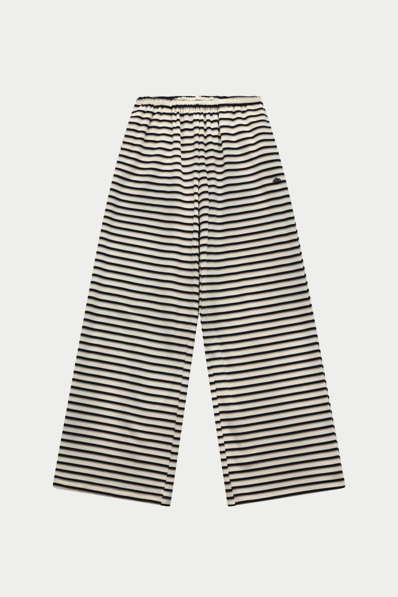STRIPE BRUSHED COTTON TROUSERS - BEIGE | The Couture Club