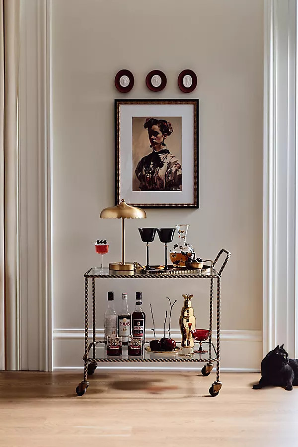 Lark Glass Bar Cart | Anthropologie (US)