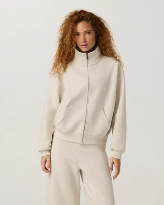 Vuori Galaxy Funnel Neck Full Zip | Bone | Medium | Vuori Clothing (US & Canada)