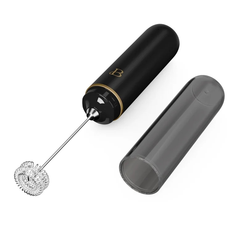 Beautiful Handheld Rechargeable Milk Frother, Black Sesame by Drew Barrymore | Walmart (US)
