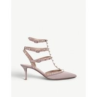 Valentino So noir patent-leather heeled sandals, Women's, Size: EUR 37 / 4 UK, Nude | Selfridges