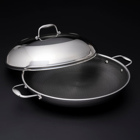 14" Hybrid Pan with Lid | HexClad Cookware (US)