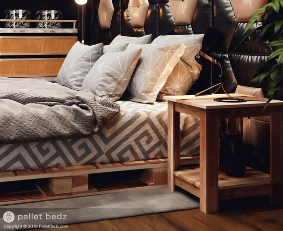 Pallet Nightstand  Pallet Beds Co.  Handmade in USA | Etsy | Etsy (US)
