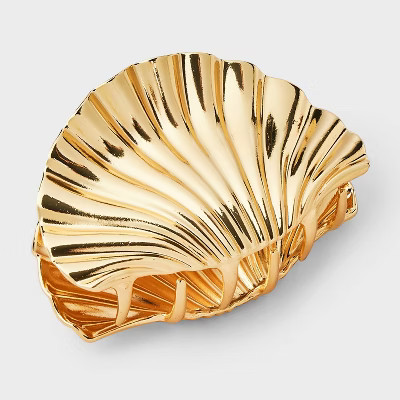 Scallop Shell Claw Hair Clip - A New Day™ Gold | Target