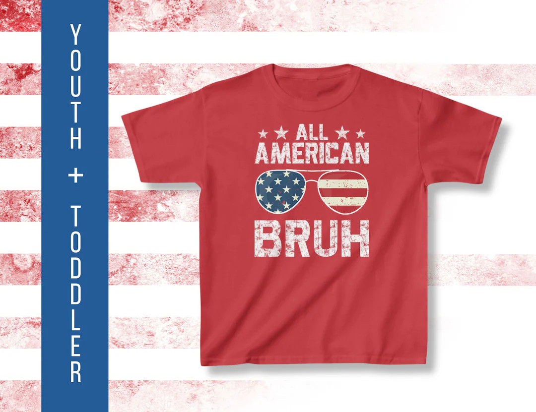 All American Boy, American Dude, American Bruh, 4th July Kid Shirt, 4th July Boy Shirt, Retro 4th... | Etsy (US)