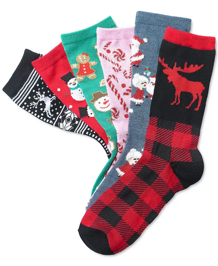 Charter Club Women's Holiday Crew Socks, Created for Macy's  & Reviews - Shop Socks - Women - Mac... | Macys (US)