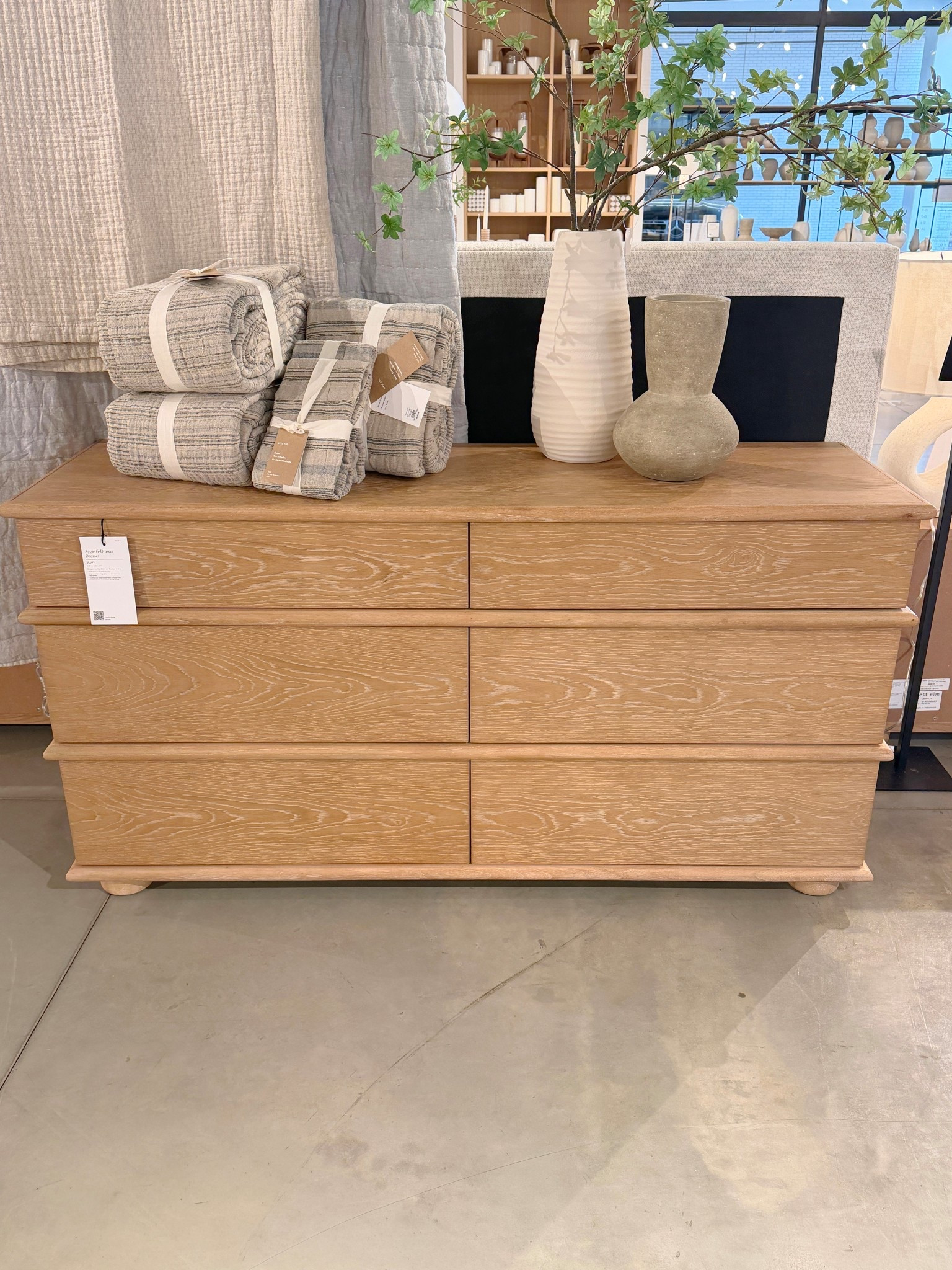 New at West Elm! 🤎 The Aggie Cerused 6-Drawer Dresser has such a beautiful warm finish that really highlights the natural wood grain. The soft cerused tone gives it that light, airy feel while the rounded legs add a subtle elevated look. ✨ Six spacious push-to-open drawers keep everything clean and streamlined while offering plenty of storage for clothes and linens. A lovely, modern piece that still feels warm and organic. 🌿 Linked here! 🙌🏻 #WestElm #BedroomFurniture #Dresser

#LTKSaleAlert #LTKSpringSale #LTKHome