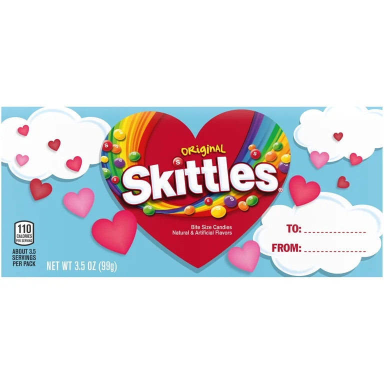 Skittles Original Chewy Candy Valentines Candy Box - 3.5 oz | Walmart (US)