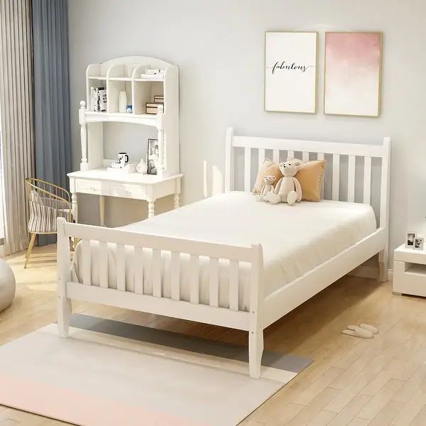 Harper & Bright Designs Twin Platform Bed Frame - On Sale - Overstock - 30486765 | Bed Bath & Beyond