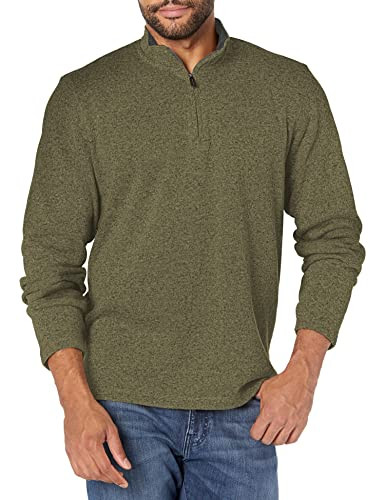 Wrangler Authentics mens Long Sleeve Fleece Quarter-zip | Amazon (US)