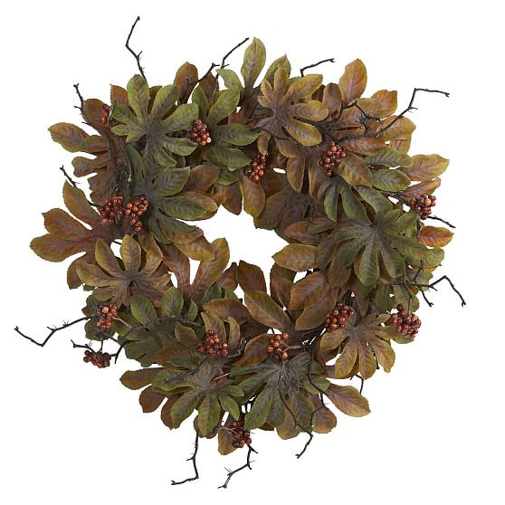 Faux Fatsia Wreath | West Elm (US)