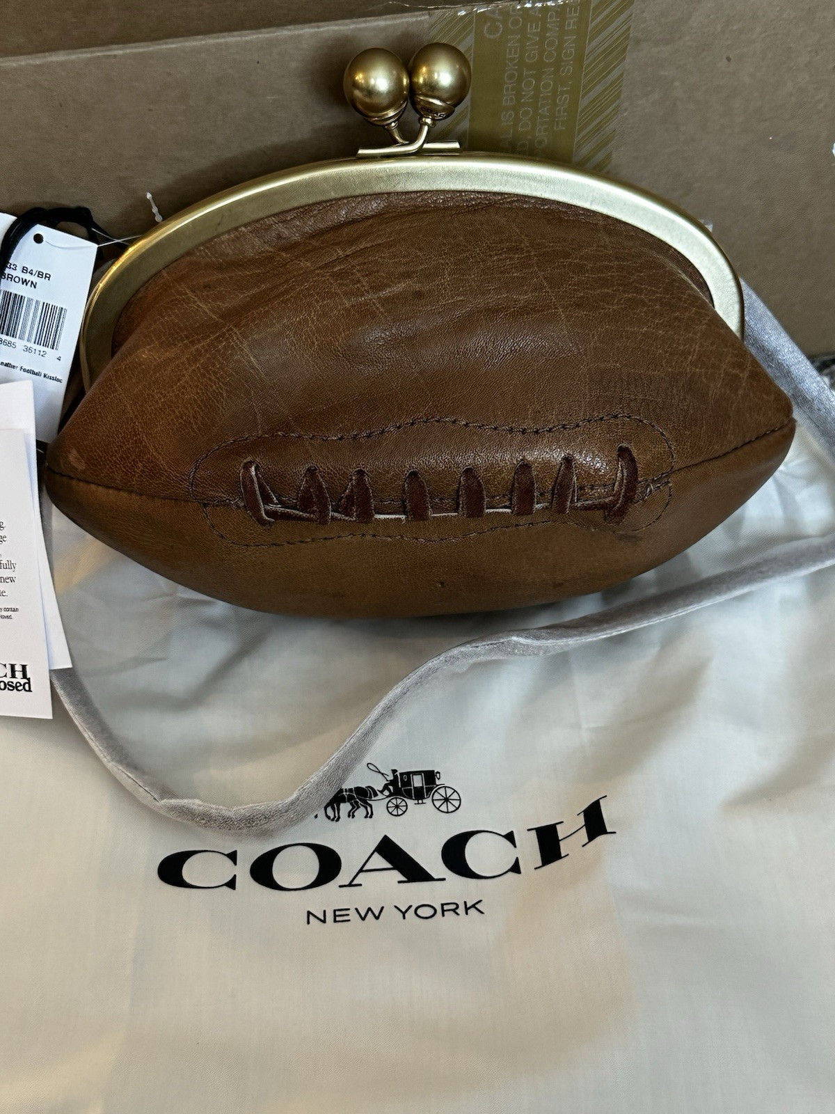 COACH RUNWAY Football Kisslock Frame Bag | eBay US