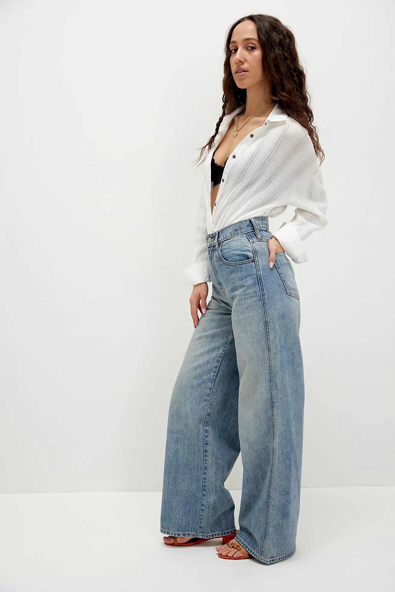 CRVY Gia Wide-Leg Jeans | Free People (Global - UK&FR Excluded)
