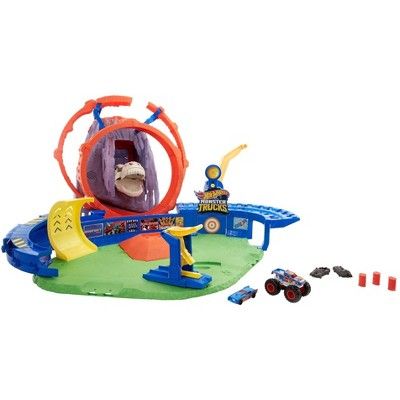 Hot Wheels Monster Trucks T-Rex Volcano Arena Track Set | Target