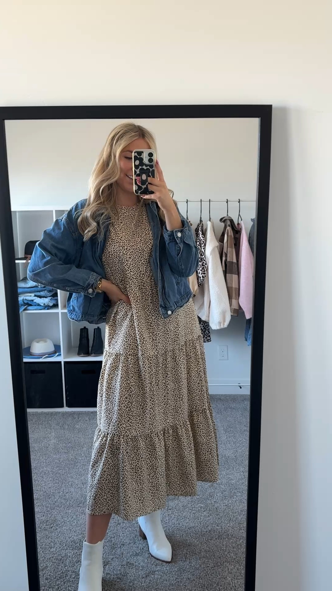 teacher outfit idea! dress comes in more colors/prints!

dress: wearing usual M
denim jacket: wearing L 
boots: size up half 

| teacher outfit | women’s dress | boots | jean jacket 

#LTKSeasonal #LTKWorkwear #LTKFindsUnder100