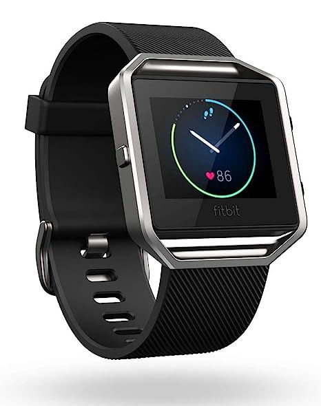 Fitbit Blaze Smart Fitness Watch, Black, Silver, Large (6.7 - 8.1 inch) | Amazon (US)