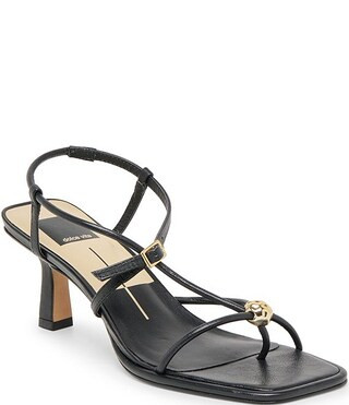Mylee Leather Strappy Gold Hardware Dress Sandals | Dillard's
