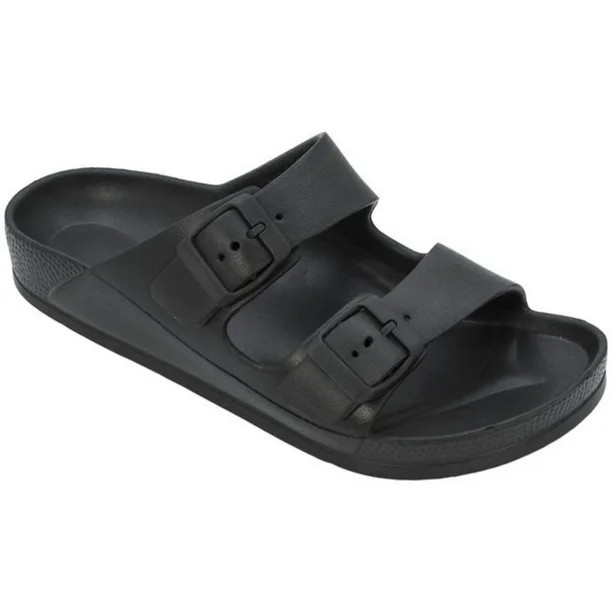 Lavra Women Double Buckle Sandals EVA Adjustable Rubber Slides | Walmart (US)