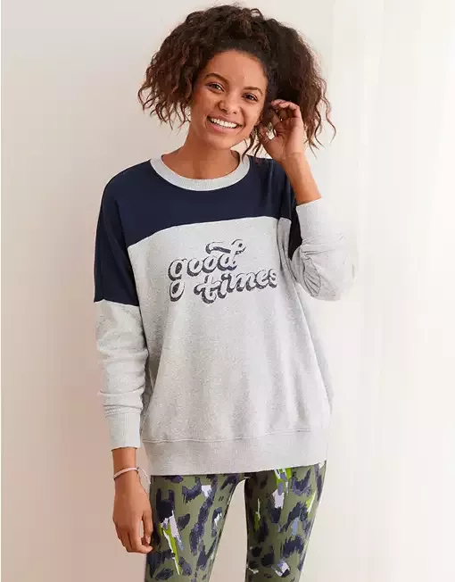 Aerie happy store camper sweatshirt