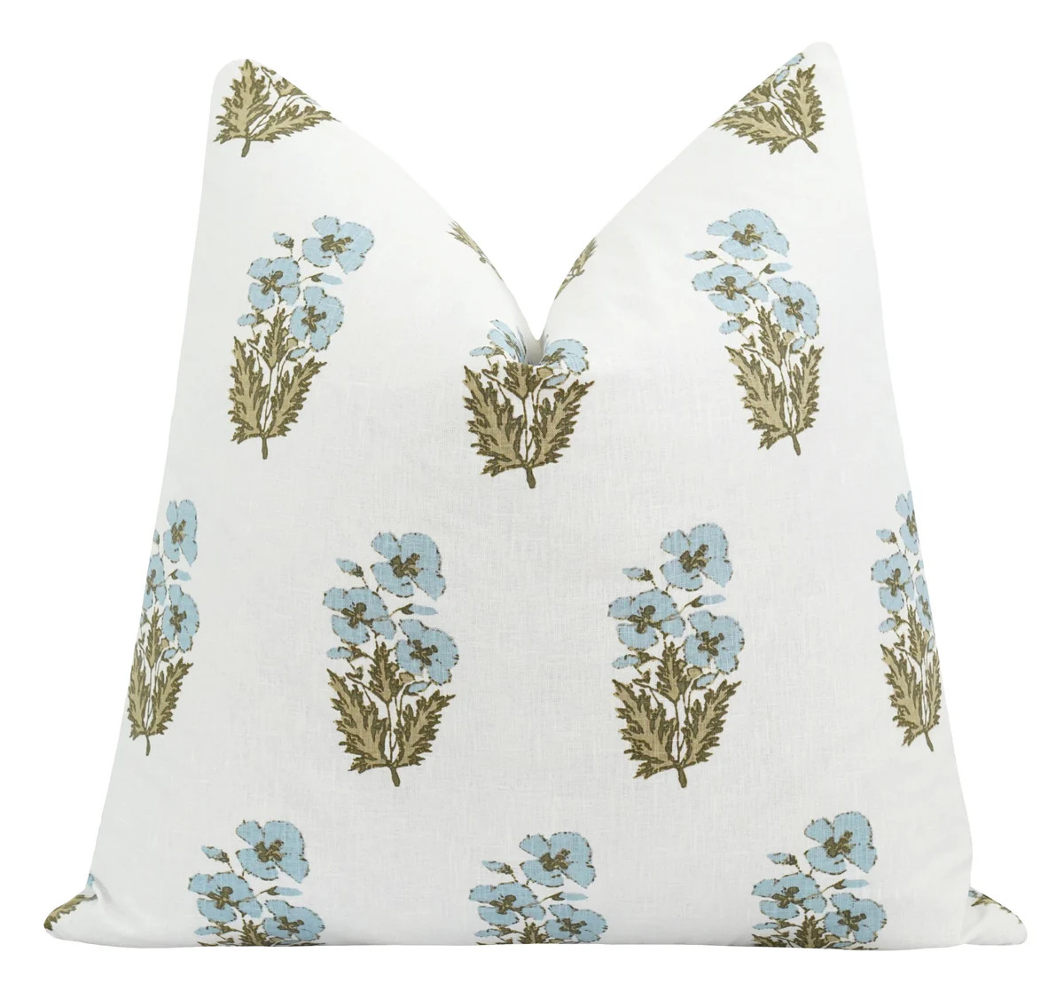 Carolina Sky Blue Floral Pillow | Land of Pillows
