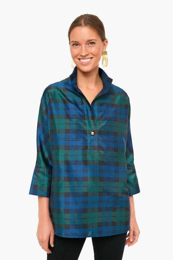 Blackwatch French Cuff Celine Top | Tuckernuck (US)