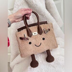 TikTok famous Jellykin JellyCat Plush Handbag with Smiley Face double Handle | Poshmark