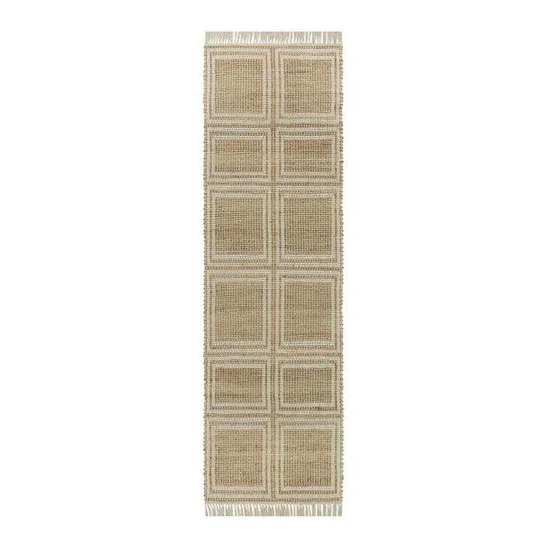 Better Homes & Gardens Ivory & Natural Interlocking Jute 30" x 102" Runner Rug | Walmart (US)