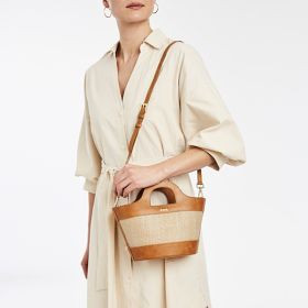 Montauk Raffia Bucket Crossbody | Mark and Graham
