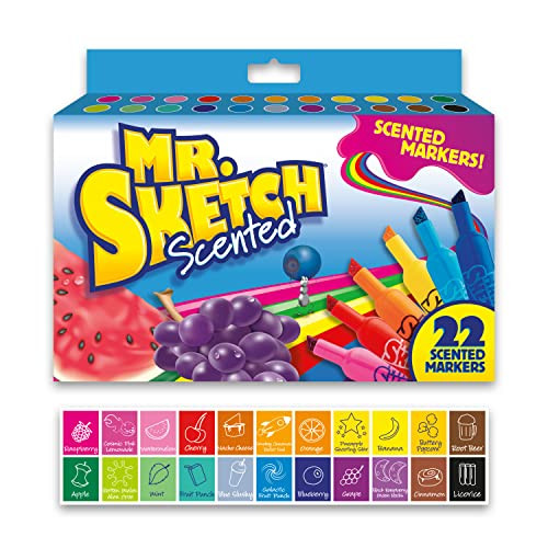 Mr. Sketch Scented Markers, Chisel Tip Marker, Assorted Colors, 22 Count | Amazon (US)