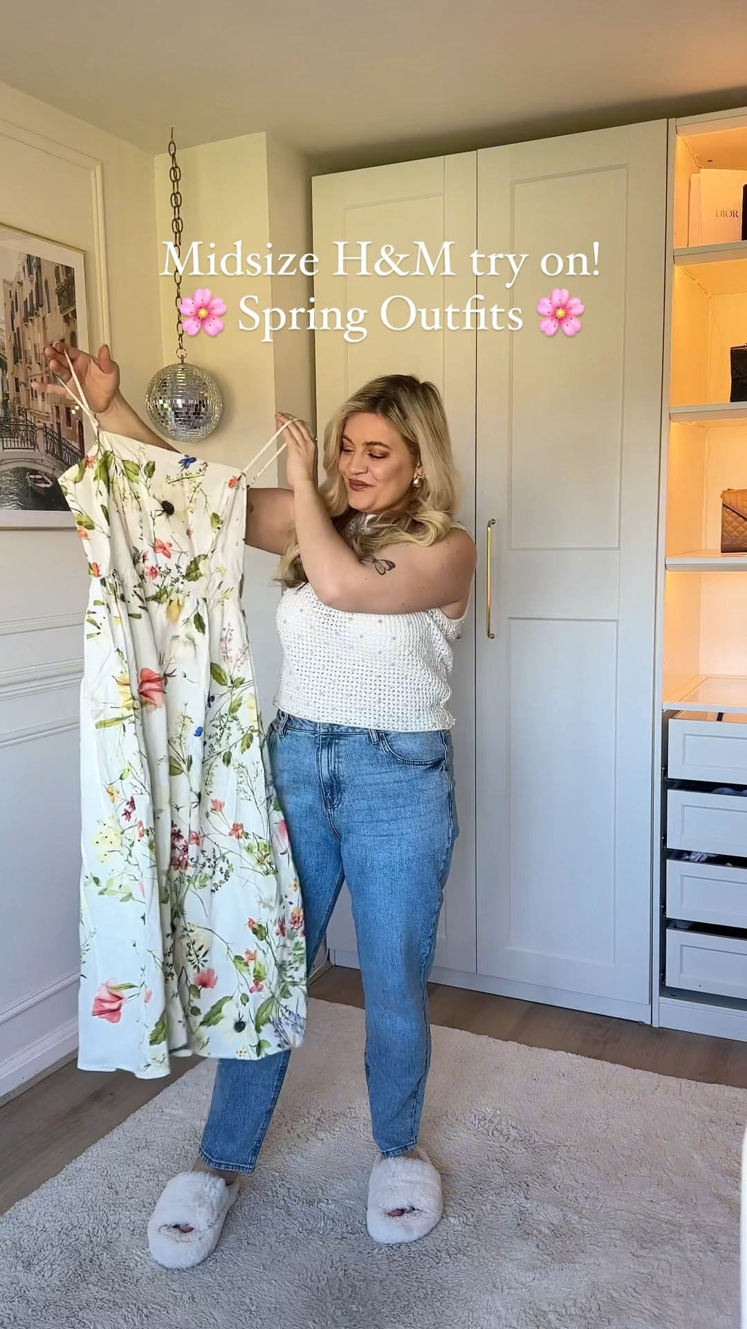 H&M spring outfits haul 

Floral midi linen dress - size M 
high blue waist jeans - size 14 
White bodysuit - size M 
Beige bomber jacket - size M
Navy striped cardigan - size M
Navy tapered trousers - size 14
Beige wide leg trousers - size 14 
Blue draped top - size M 
White ruched mini dress - size M

#LTKSpringSale #LTKmidsize #LTKSeasonal