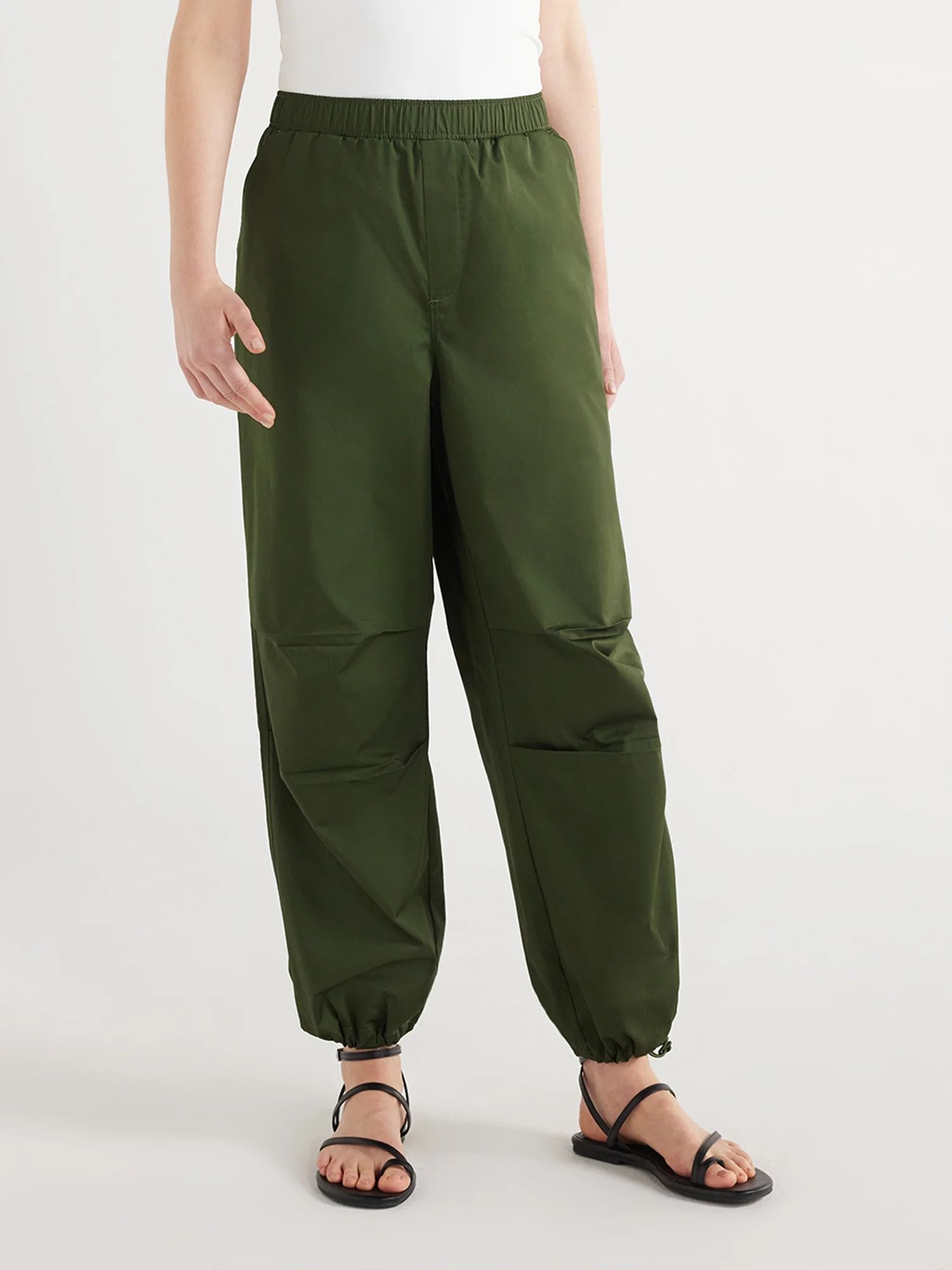 Scoop Women’s Cotton Parachute Jogger Pants, Sizes XS-XXL | Walmart (US)