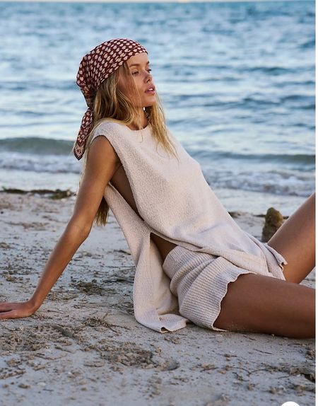 Miranda sweater set from free people is the cutest matching summer lounge outfit or can be dressed up and even worn as bathing suit. I’m 5’8 and went with small since it was a little longer than xs

#LTKFindsUnder100 #LTKSwim #LTKU