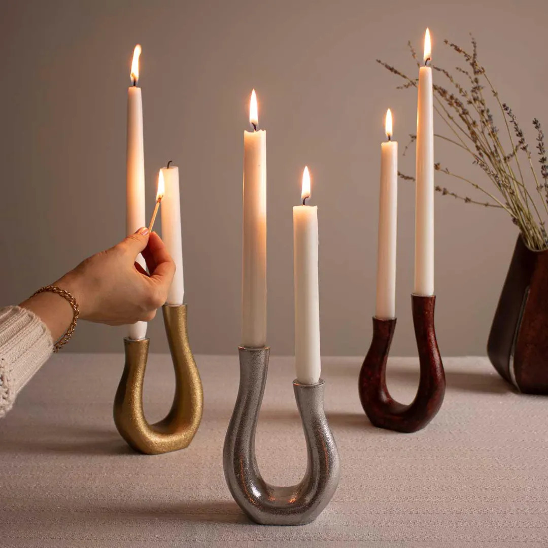 U-shaped Candle Holder - Modern Dual Taper Candle Holder - Dual Candlesticks Holder - Etsy | Etsy (US)