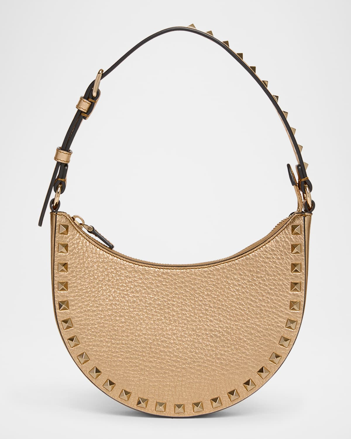 Mini Rockstud Metallic Leather Shoulder Bag | Neiman Marcus