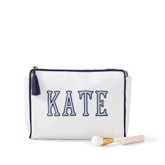 Bespoke Embroidered Cosmetics Pouch | Mark and Graham