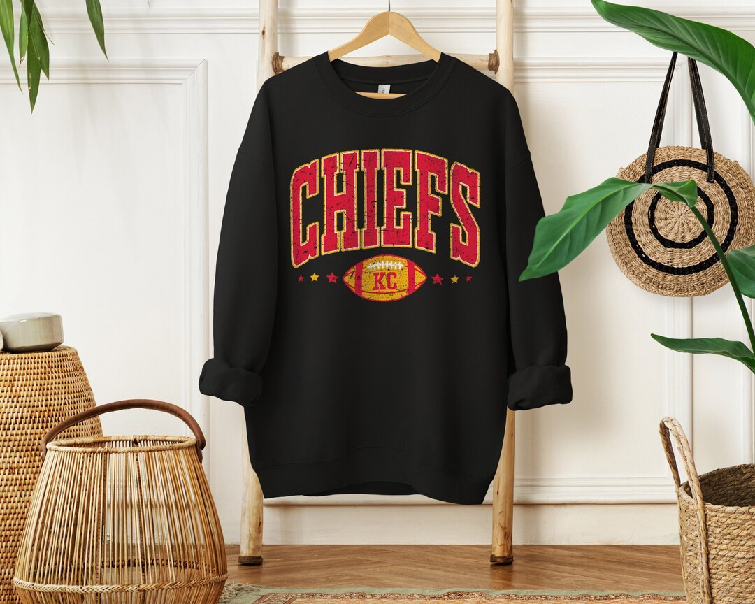 Chiefs Retro Grunge Crewneck Sweatshirt - Etsy | Etsy (US)