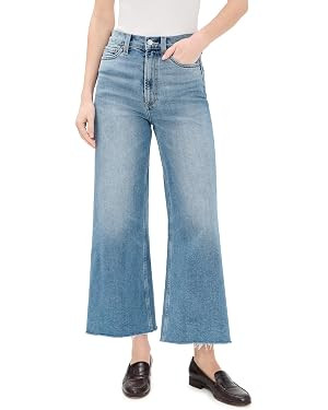 PISTOLA Lana Crop - Women’s High Rise Cropped Wide Leg Jeans, Raw Hem | Amazon (US)
