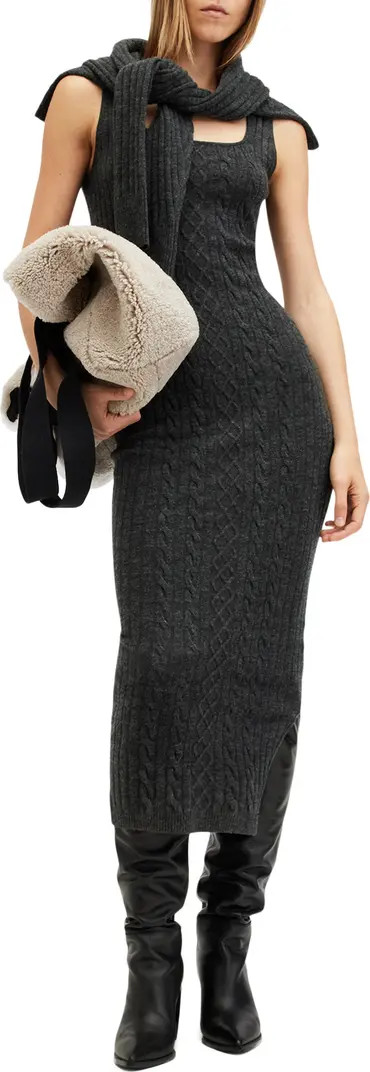 AllSaints Muriel Cotton & Wool Blend Turtleneck Sweater & Dress Set | Nordstrom | Nordstrom