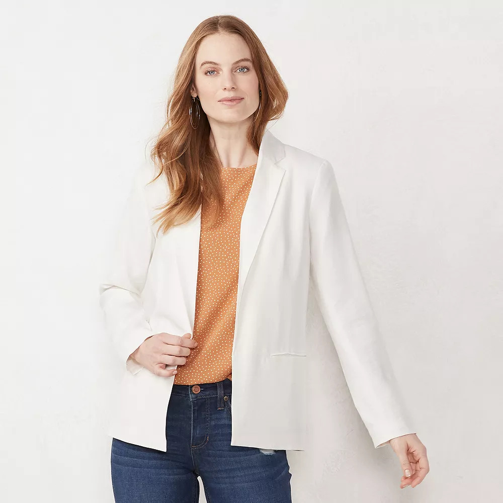 Women's LC Lauren Conrad Relaxed Open-Front Blazer | Kohl's