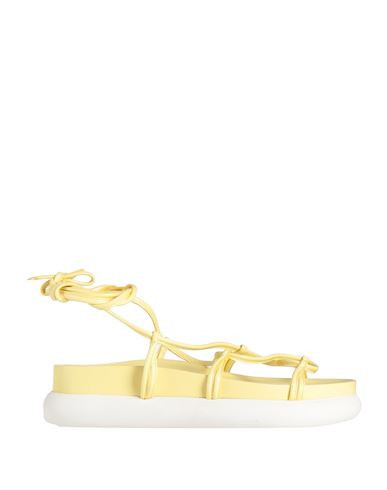 Unlace Woman Sandals Pastel yellow Size 9 Textile fibers | YOOX (US)