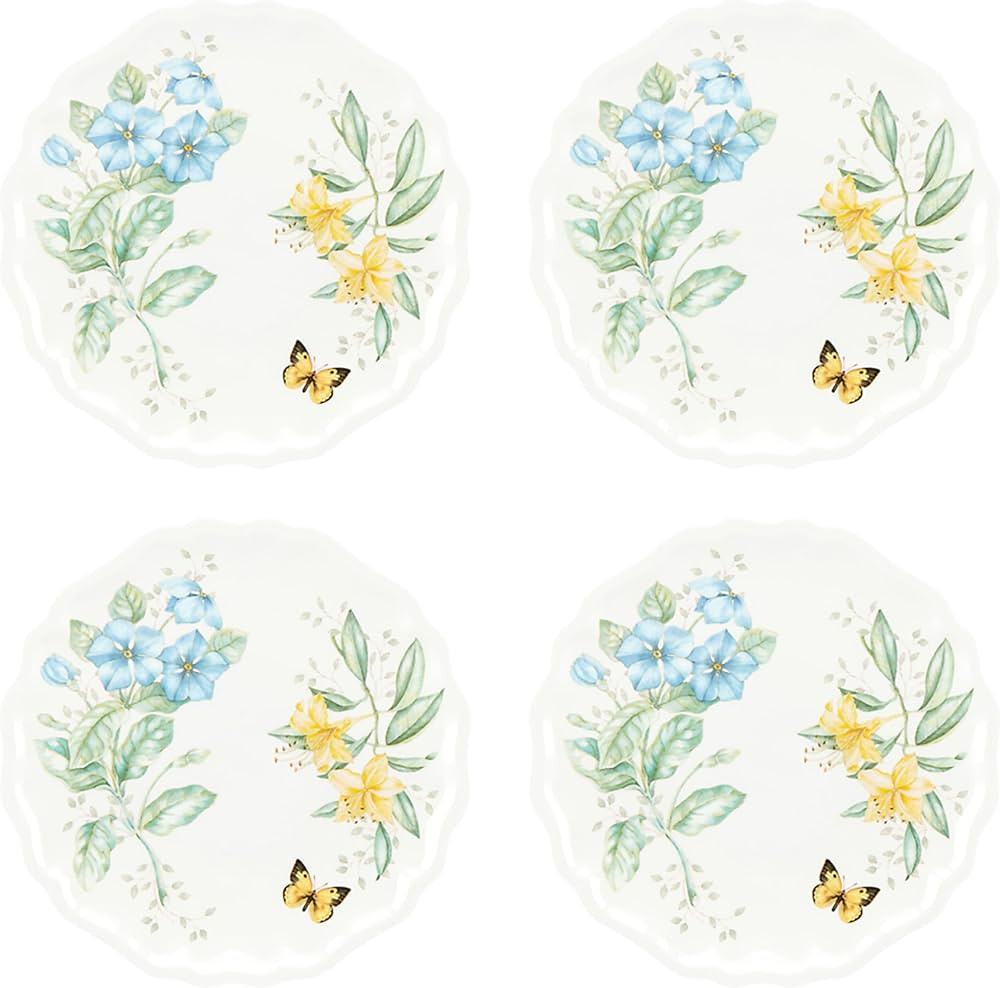 Lenox Butterfly Meadow Melamine Dinner Plates (Set of 4), White | Amazon (US)