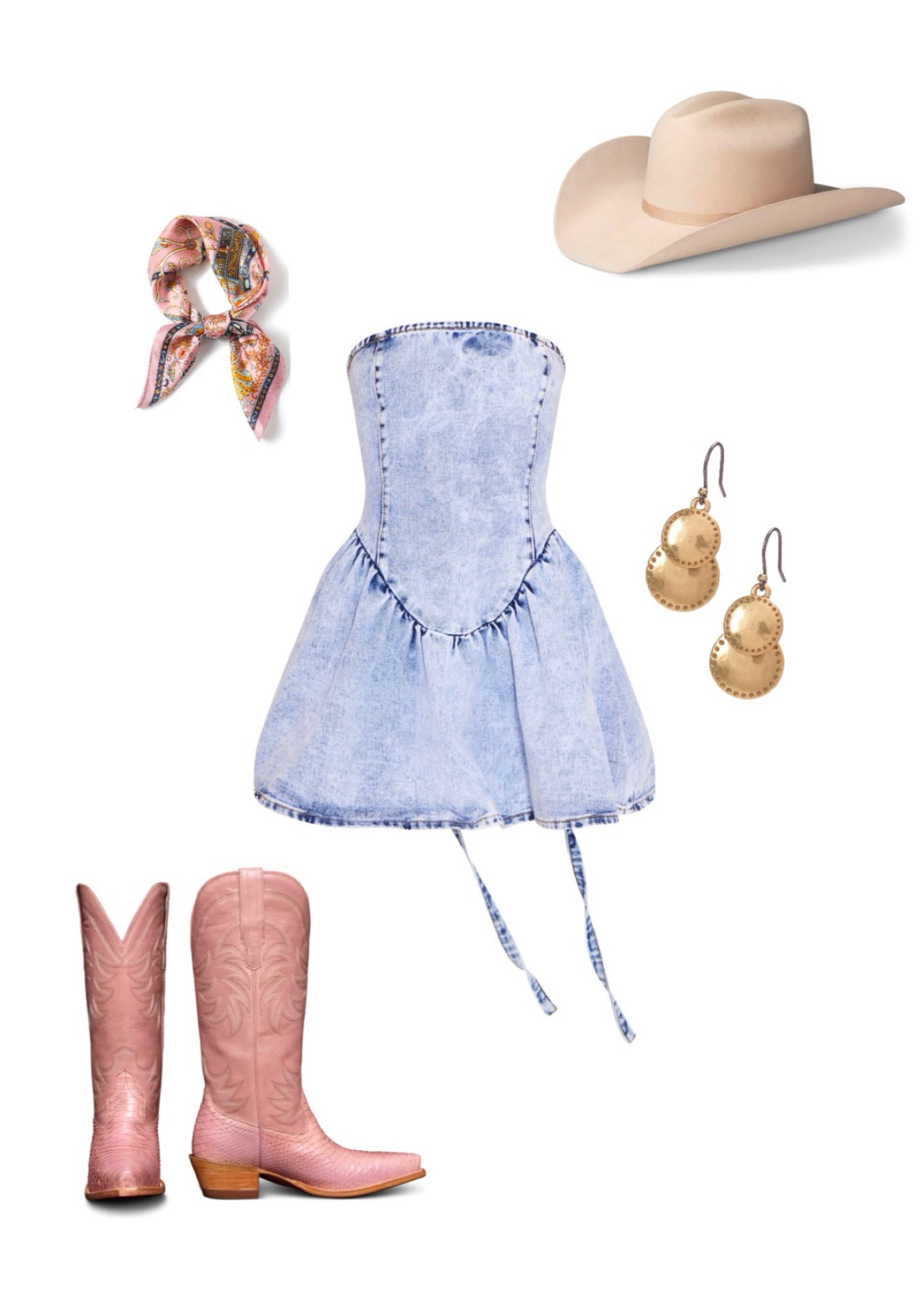 Country Concert Inspo!! Definitely giving Megan Moroney 🤩🩷  I’ve already ordered the dress and will be ordering the rest!! The hat linked is showing the black color but it’s the color “silverbelly” 🤍

#LTKStyleTip #LTKU