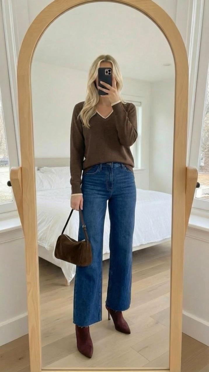 Cozy neutral vibes all winter long 🤎✨
A classic brown v-neck sweater paired with your favorite jeans is the easiest everyday winter uniform—casual, comfortable, and still totally put together. Add boots and a simple bag and you’ve got the perfect look for school drop-off, errands, lunch dates, or a cozy day out.

brown v neck sweater, casual winter outfit, neutral outfit ideas, cozy everyday look, jeans and sweater outfit, Amazon fashion finds, winter basics, effortless style, minimal winter aesthetic, neutral wardrobe staples.


#LTKgrwm #LTKGiftGuide #LTKHoliday