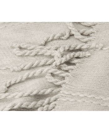 Battilo Home Cable Knit Woven Luxury Tasseled Ends Throw 50 | Macys (US)