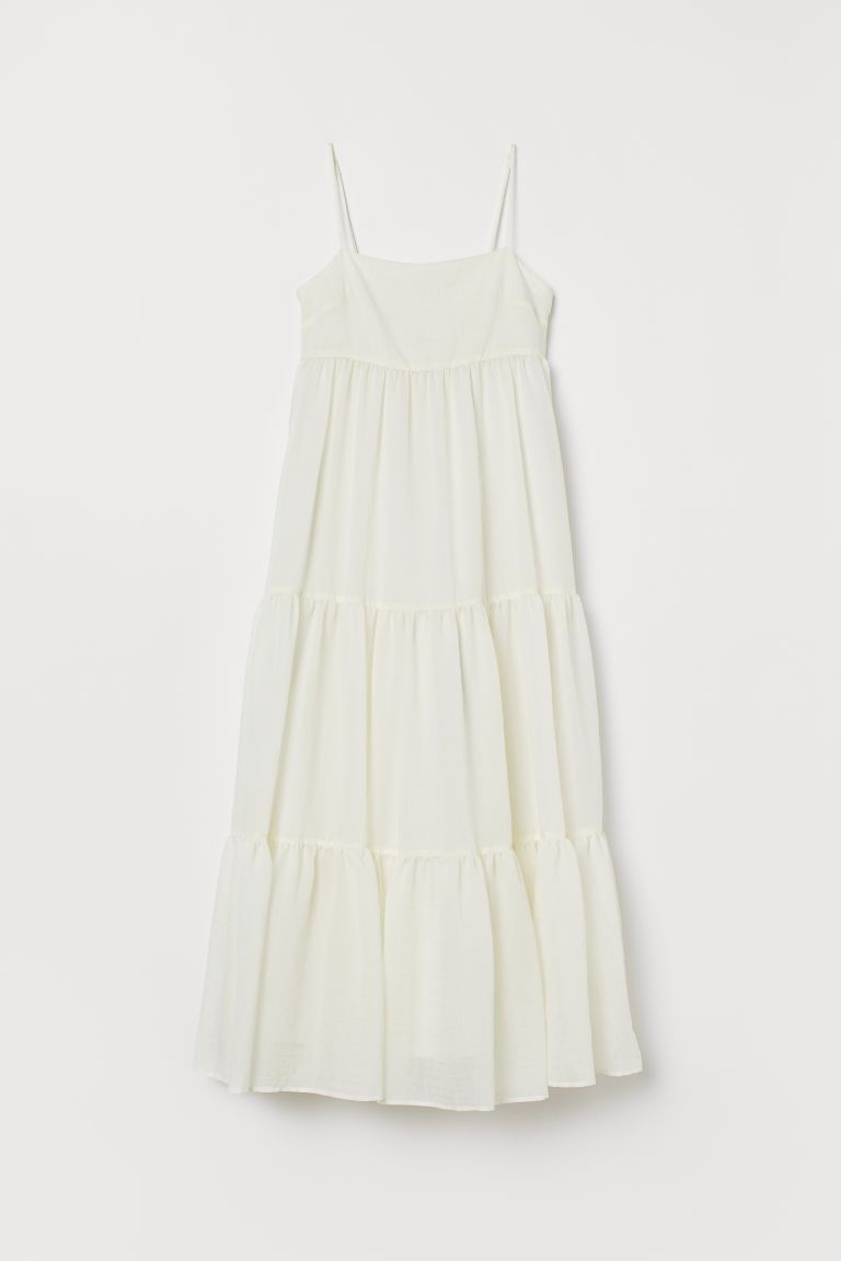 H & M - Lyocell-blend Dress - White | H&M (US)