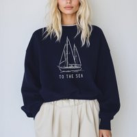 Sailboat Sweatshirt, Fisherman Aesthetic Fish Crewneck, Ocean Shirt, Preppy Coastal Sweater, Fisher Shirt, T-Shirt Gift | Etsy (US)