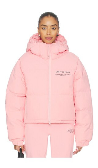 Cropped Puffer Jacket in Pink Icing | Revolve Clothing (Global)